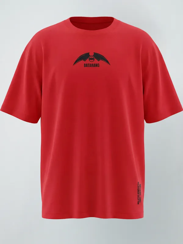 DC By Highlander Men Black Batman Printed Round Neck T-Shirt