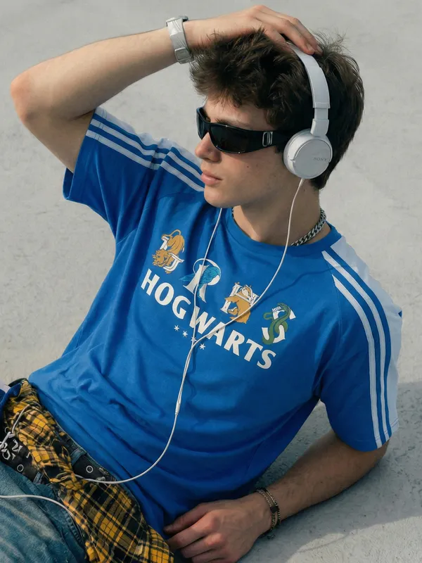 WB By Highlander Men Blue Harry Potter Printed Round Neck T-Shirt