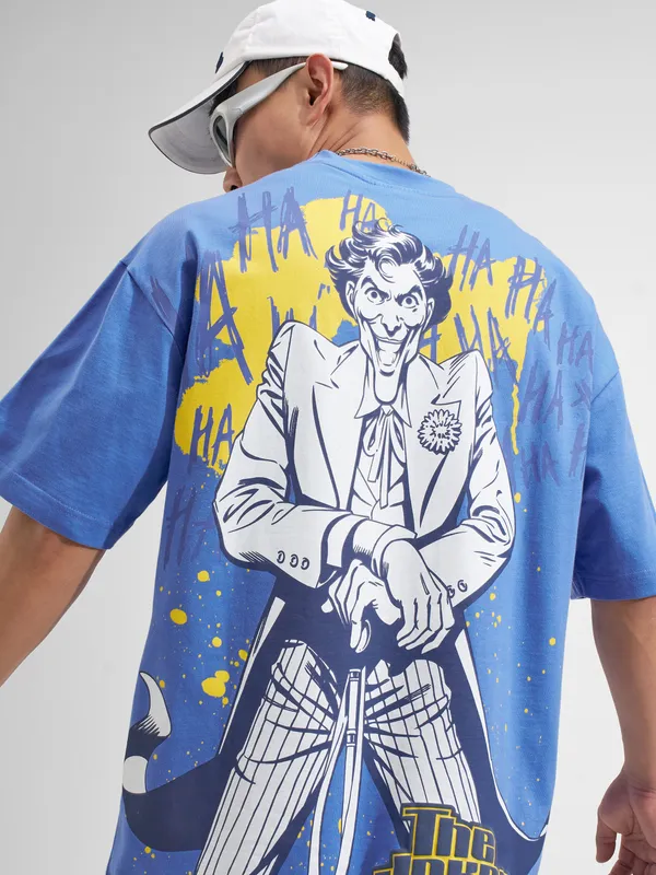 Joker Men Printed Round Neck Oversized Fit T-Shirt
