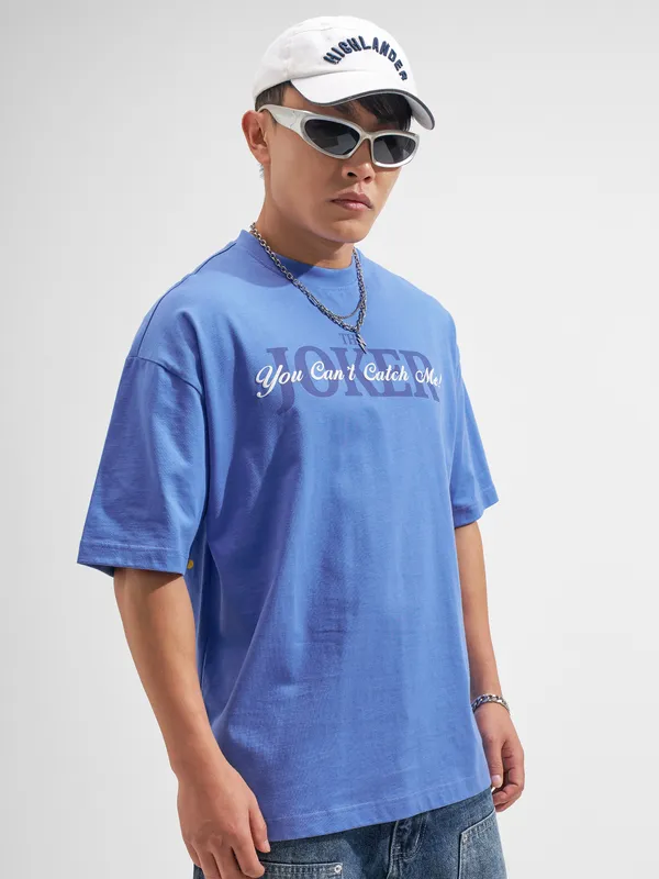 Joker Men Printed Round Neck Oversized Fit T-Shirt