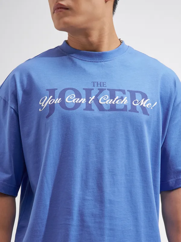 Joker Men Printed Round Neck Oversized Fit T-Shirt