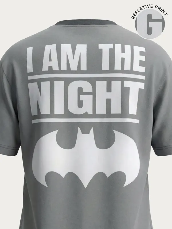 DC By Highlander Men Black Batman Printed Round Neck T-Shirt