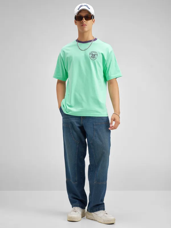 Harry Potter Men Printed Round Neck T-Shirt