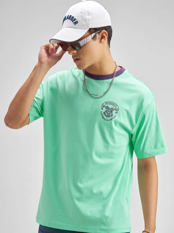 Harry Potter Men Printed Round Neck T-Shirt