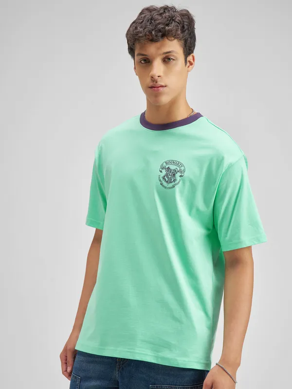 Harry Potter Men Printed Round Neck T-Shirt