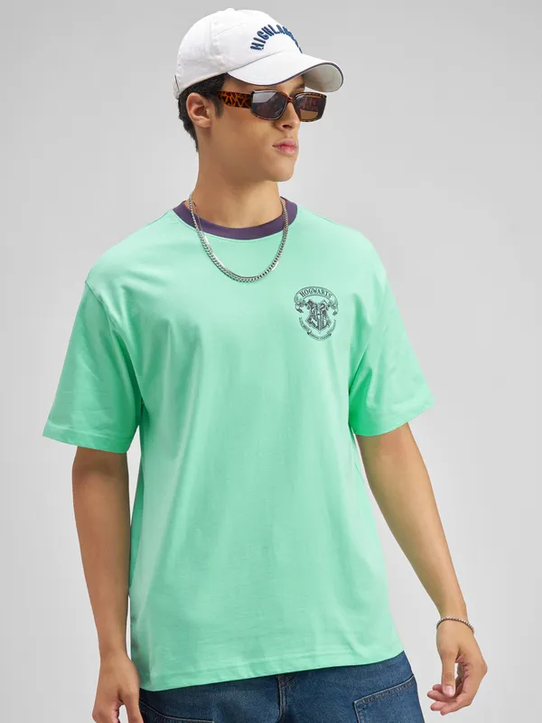 Harry Potter Men Printed Round Neck T-Shirt