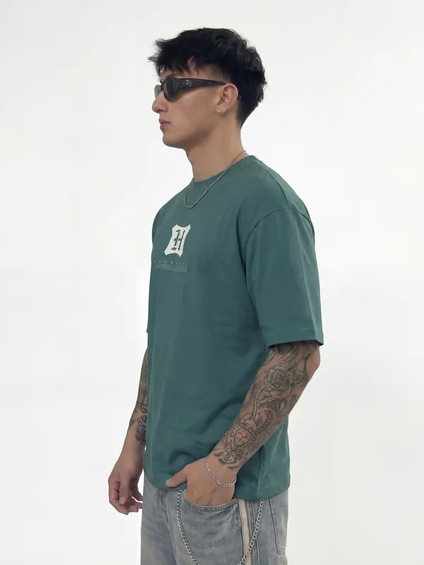 WB By Highlander Men Green Harry Potter Printed Round Neck T-Shirt