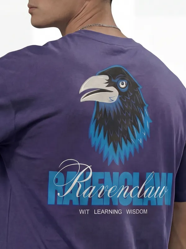 WB By Highlander Men Blue Harry Potter Printed Round Neck T-Shirt