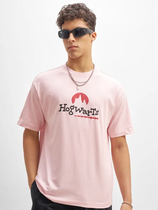 Harry Potter Men Printed Round Neck T-Shirt