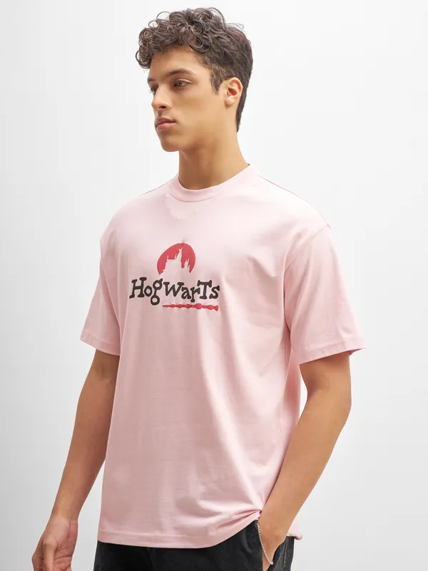 Harry Potter Men Printed Round Neck T-Shirt