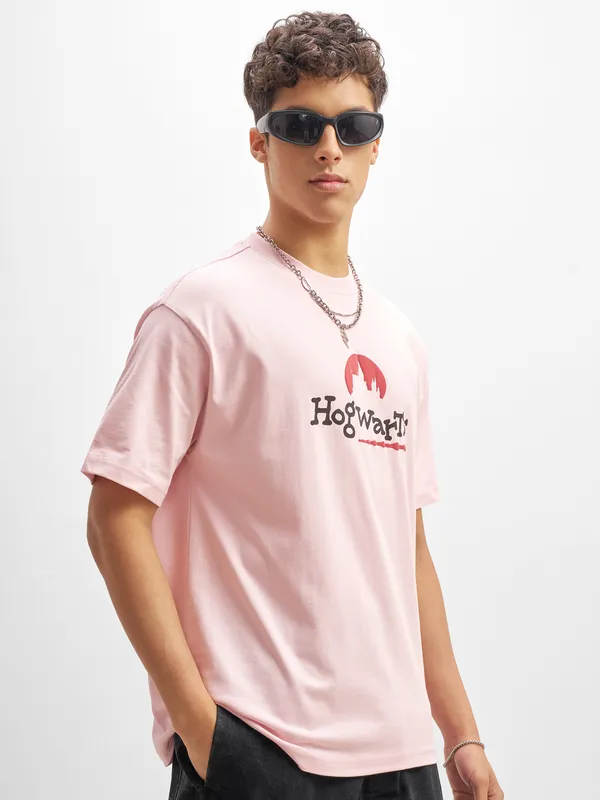Harry Potter Men Printed Round Neck T-Shirt