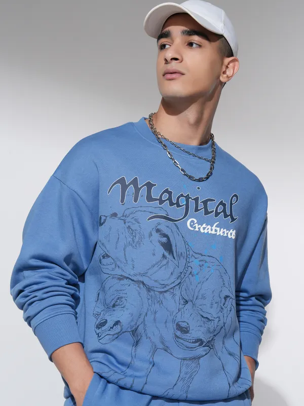 WB By Highlander Men Blue Harry Potter Hoodie Sweatshirt