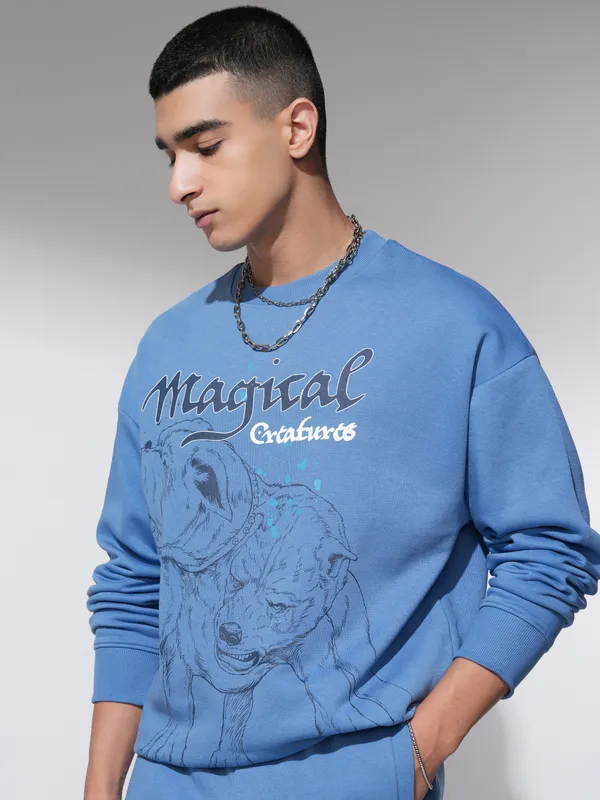 WB By Highlander Men Blue Harry Potter Hoodie Sweatshirt