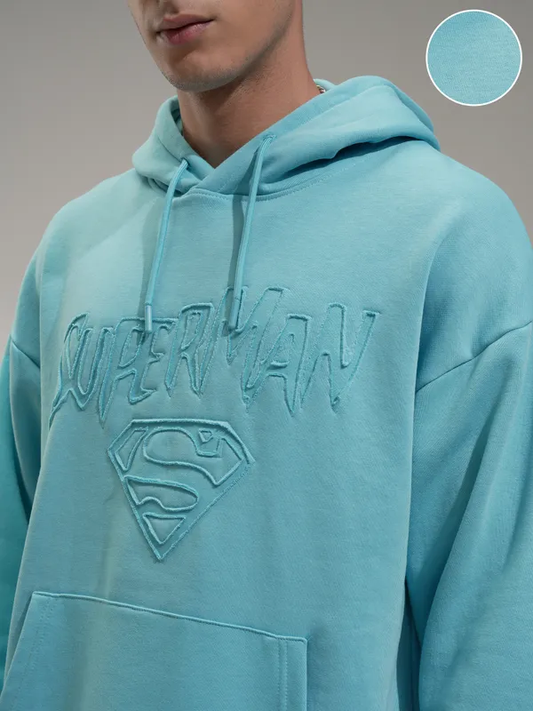 Superman Men Self Design Sweatshirt