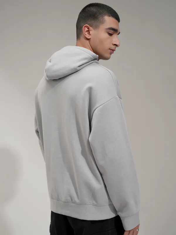 DC By Highlander Men Grey Superman Hooded Pullover Sweatshirt