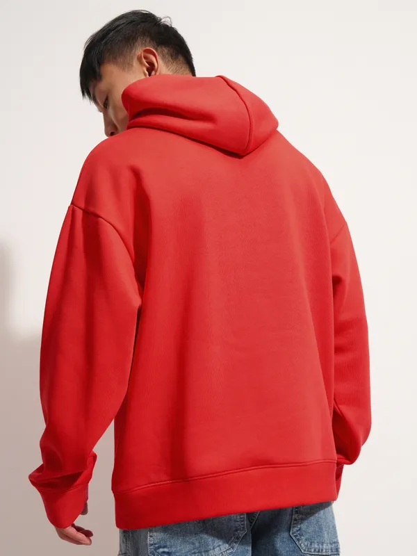 DC By Highlander Men Red Batman Hooded Pullover Sweatshirt