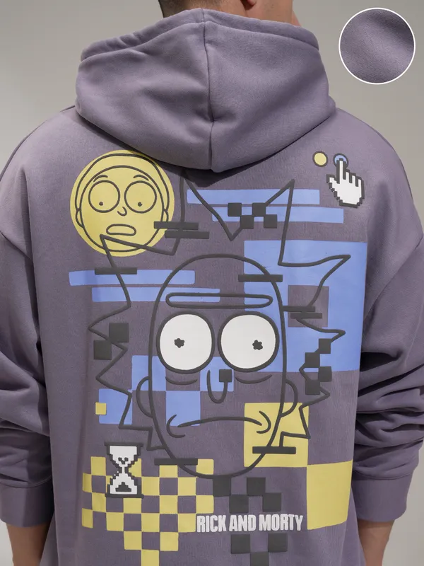  Highlander Men Purple Hood Pullover Sweatshirts