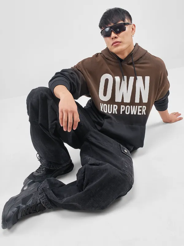 DC By Highlander Men Black Batman Hooded Pullover Sweatshirt