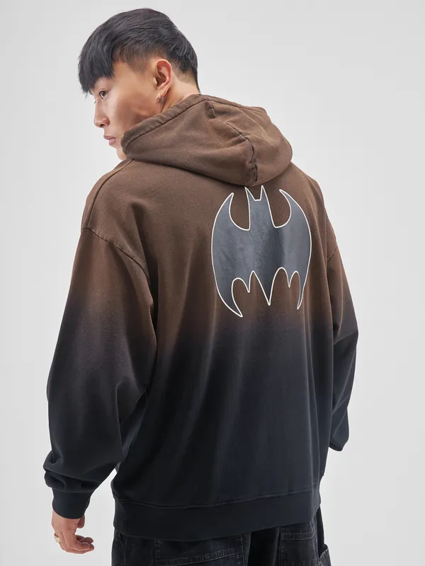 DC By Highlander Men Black Batman Hooded Pullover Sweatshirt