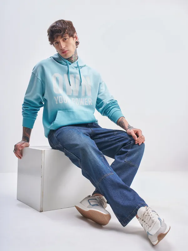 DC By Highlander Men Blue Batman Hooded Pullover Sweatshirt