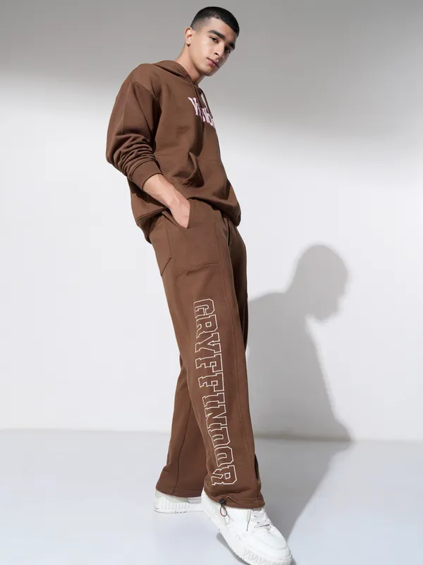 WB By Highlander Men Brown Harry Potter Straight Fit Printed Joggers