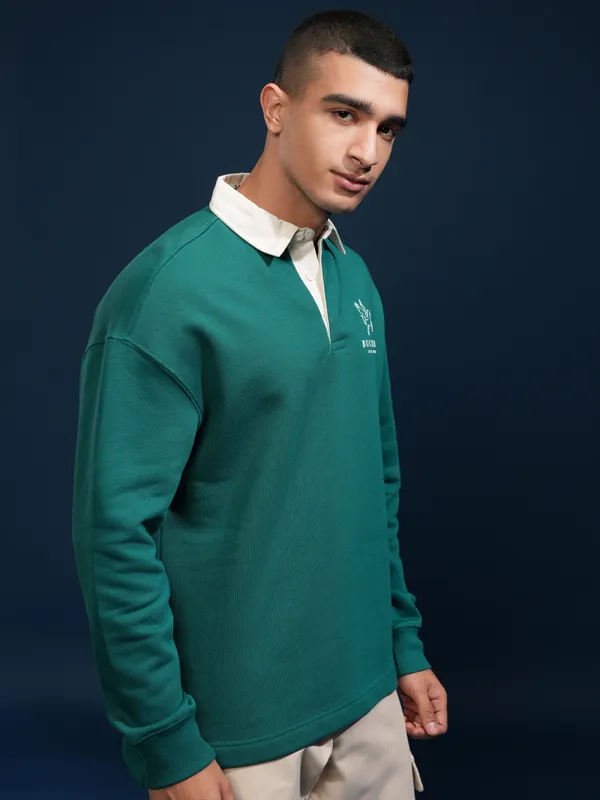 WB By Highlander Men Green Harry Potter Printed Polo Collar T-Shirt