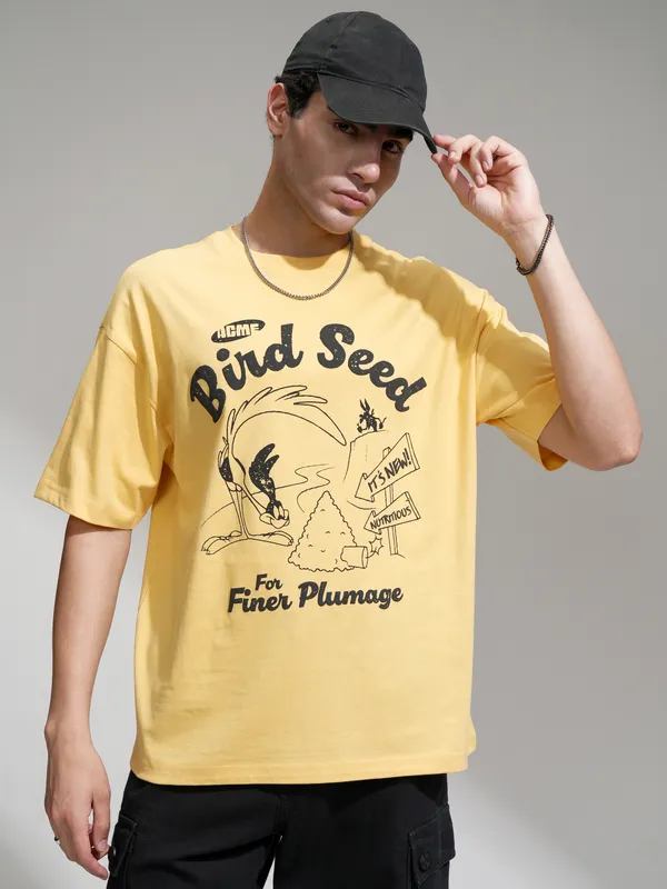 Looney Tunes Men Printed Oversized Fit T-Shirt