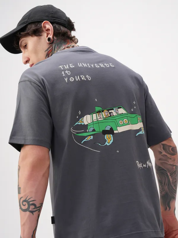 Rick And Morty Men Printed Round Neck T-Shirt