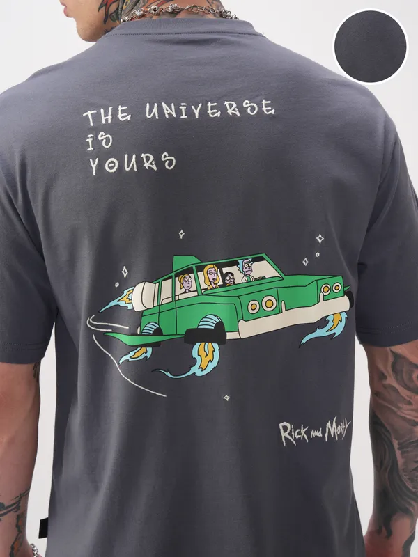 Rick And Morty Men Printed Round Neck T-Shirt
