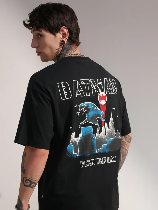 Batman Men Printed Round Neck T-Shirt