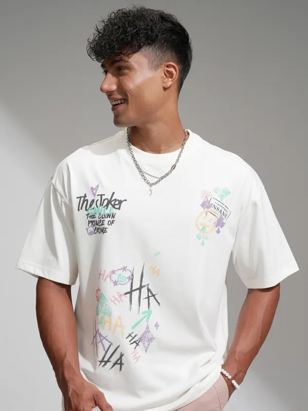 Joker Men Printed Round Neck T-Shirt