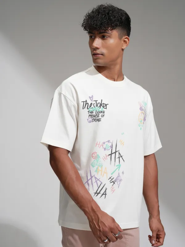 Joker Men Printed Round Neck T-Shirt