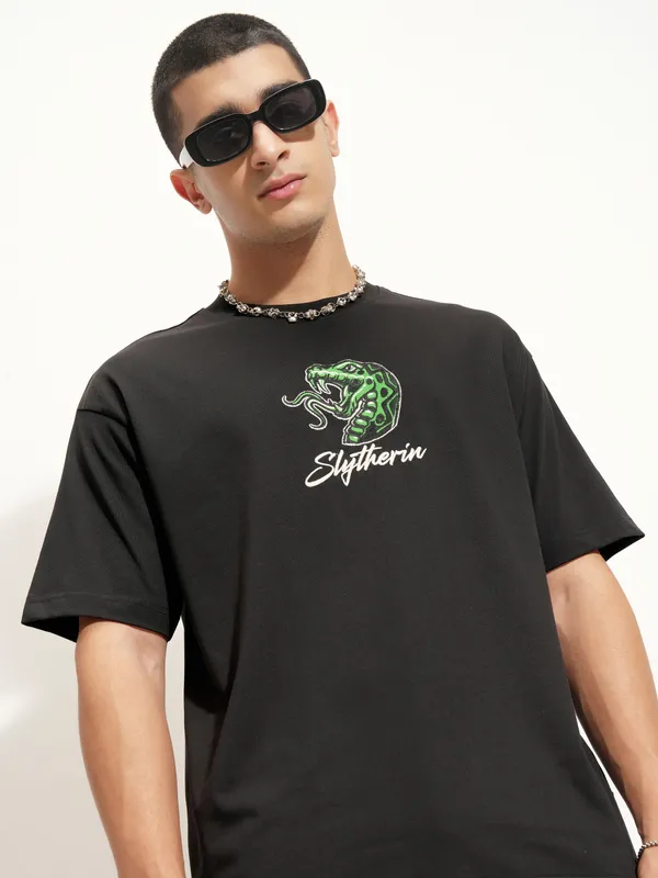 Harry Potter Men Printed Round Neck T-Shirt