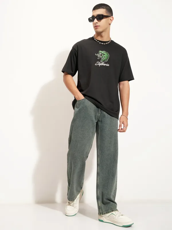 Harry Potter Men Printed Round Neck T-Shirt