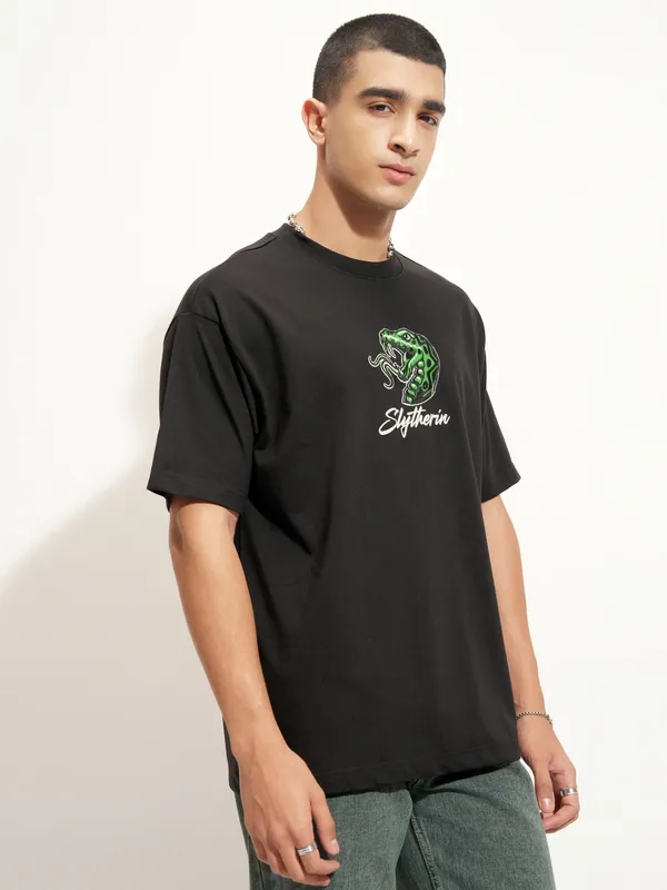 Harry Potter Men Printed Round Neck T-Shirt