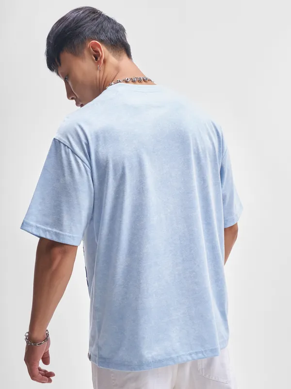 WB By Highlander Men Blue Looney Tunes Printed Round Neck T-Shirt