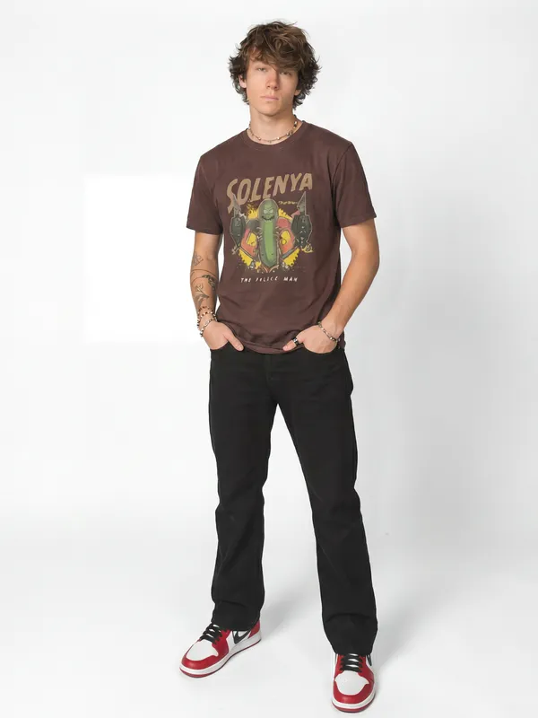 WB By Highlander Men Brown Rick And Morty Printed Round Neck T-Shirt