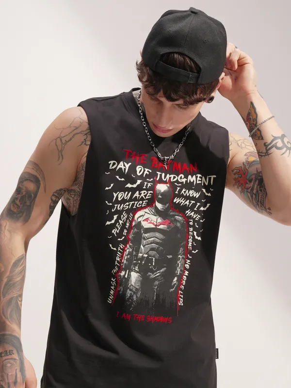 Batman Men Printed Round Neck T-Shirt