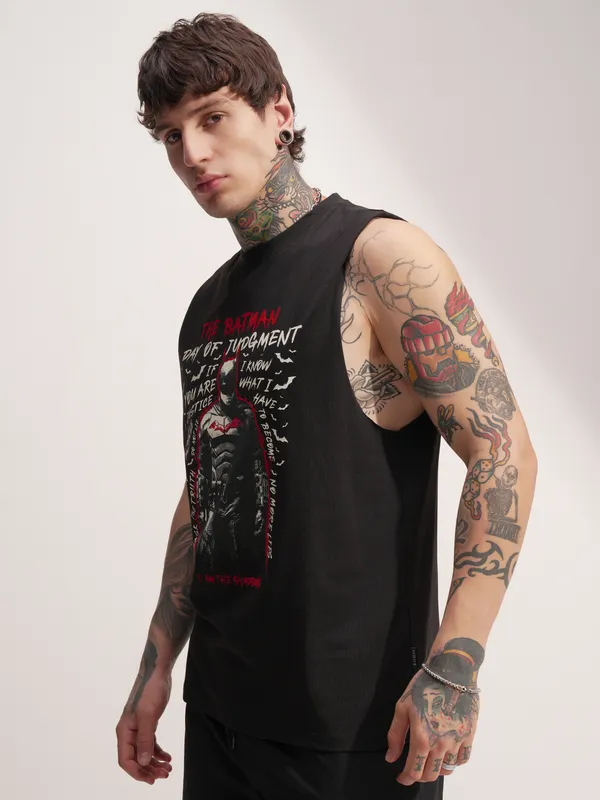 Batman Men Printed Round Neck T-Shirt