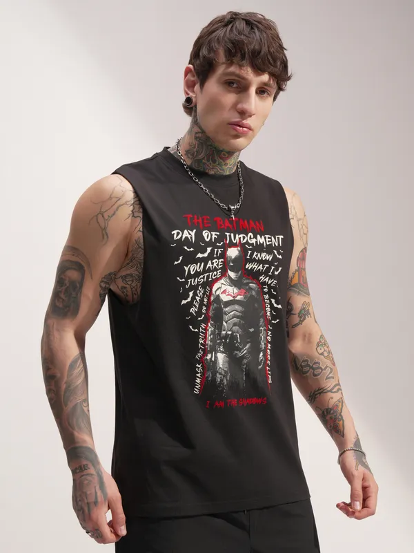 Batman Men Printed Round Neck T-Shirt