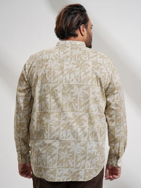Xtra Ordinary By Highlander Men Off White Printed Slim Fit Casual Shirt