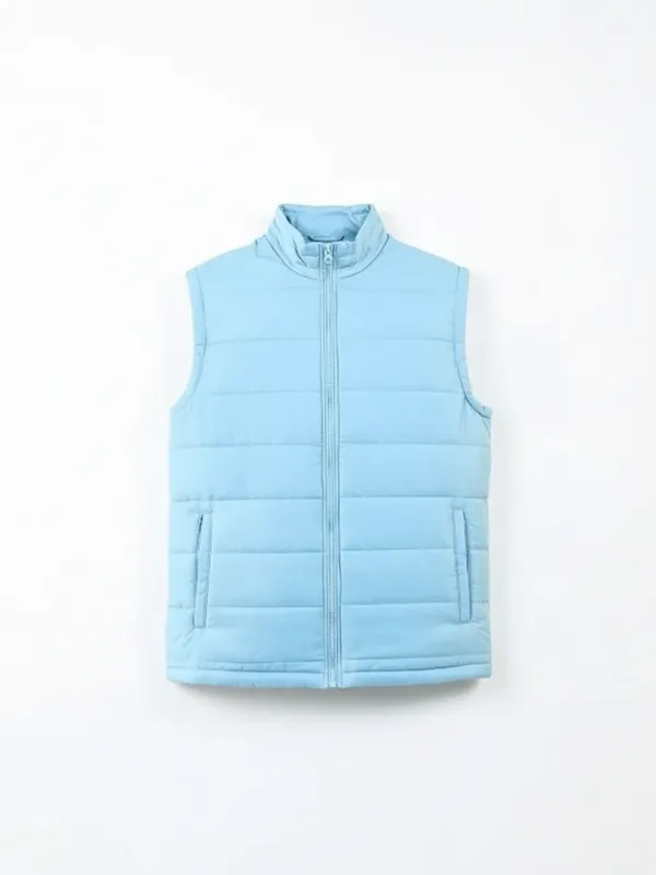 Ketch Men Teal Solid Puffer Jacket