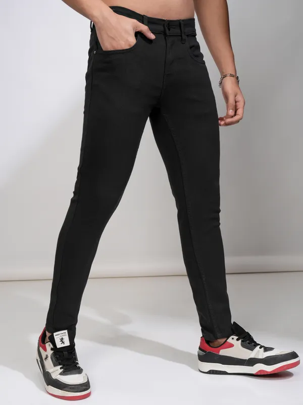 Ketch Men Black Skinny Fit Clean Look Jeans