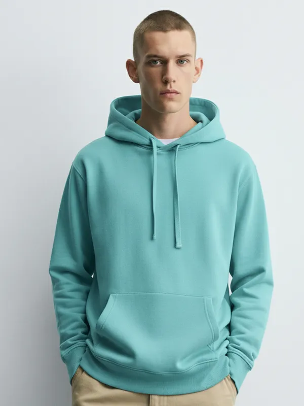 Ketch Men Blue Hooded Pullover Sweatshirt