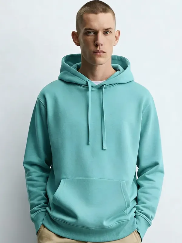 Ketch Men Blue Hooded Pullover Sweatshirt
