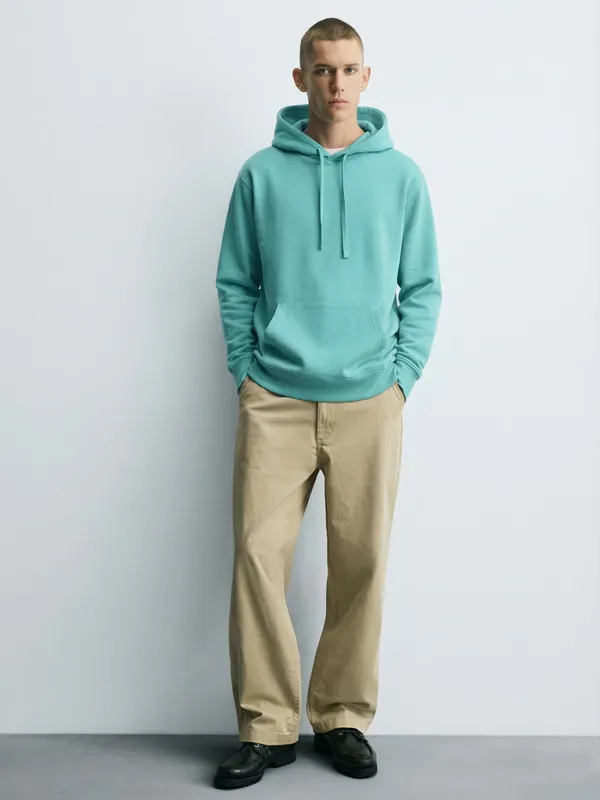 Ketch Men Blue Hooded Pullover Sweatshirt