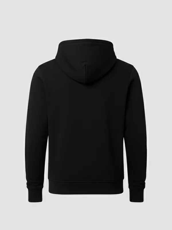 Ketch Men Black Hooded Pullover Sweatshirt