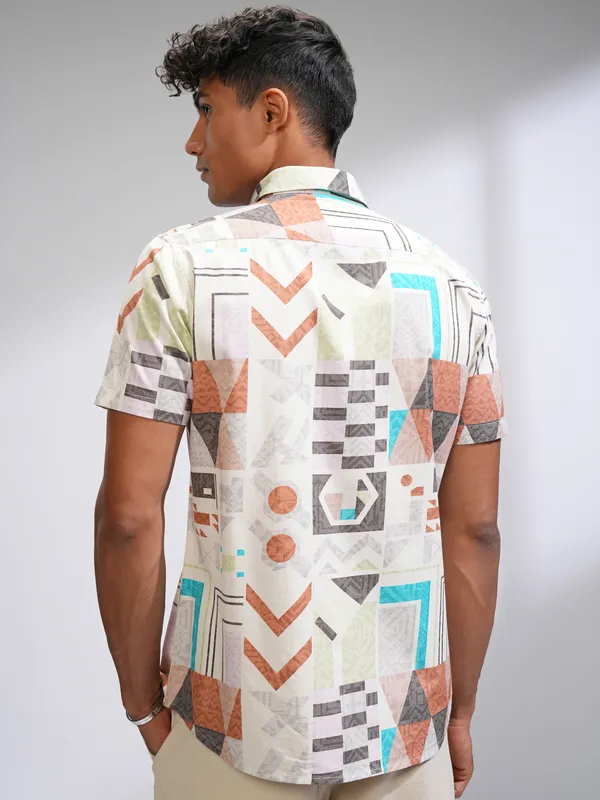 Locomotive Men Multi Printed Slim Fit Casual Shirt