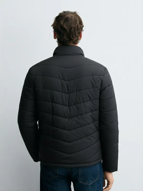 Purple By Highlander Men Black Solid Puffer Jacket