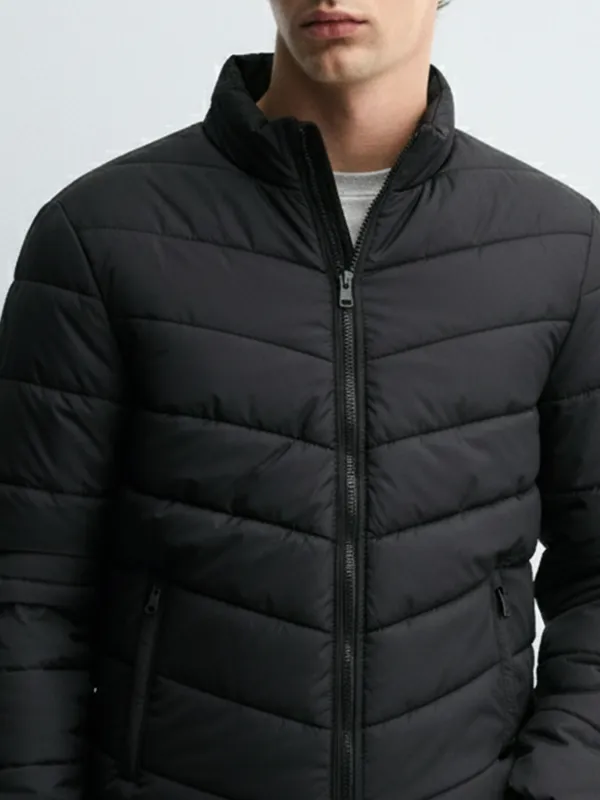 Purple By Highlander Men Black Solid Puffer Jacket